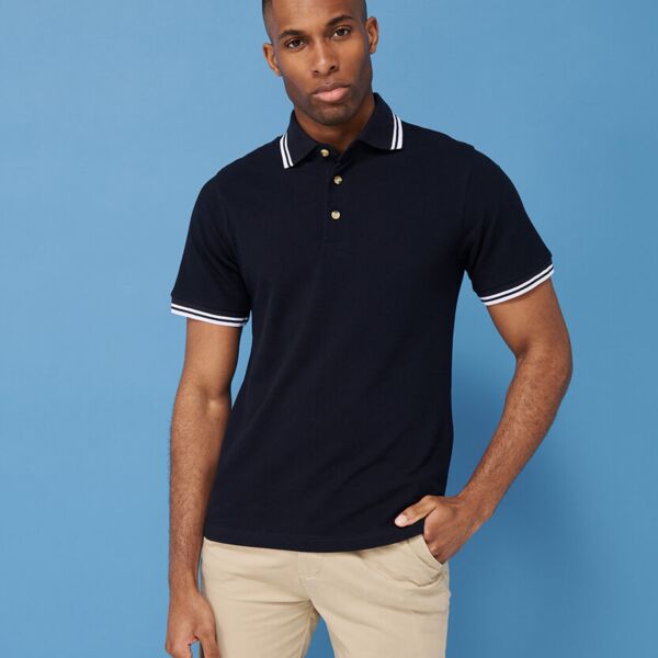 Double tipped collar and cuff polo shirt Thumbnail